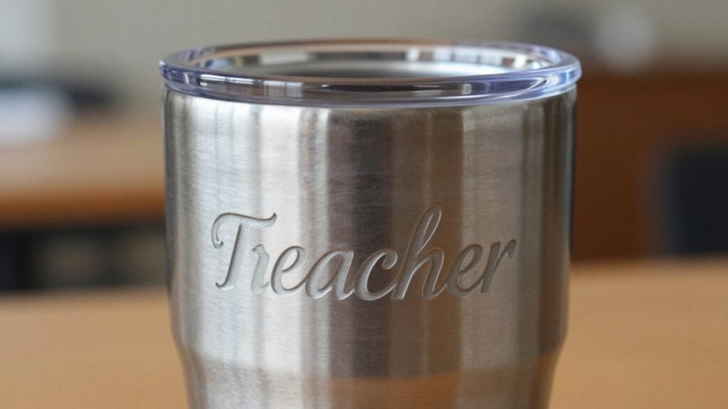 Personalized insulated tumbler for teachers