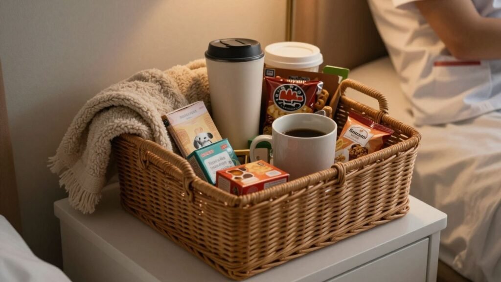 Gift basket for ER nurses on night shift.