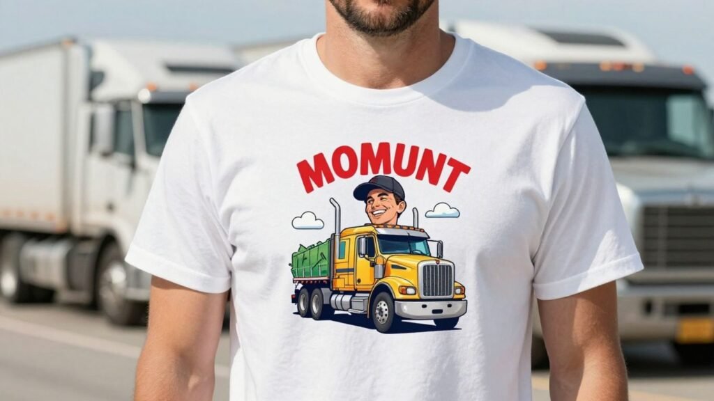 Dad in funny long-haul truck driver t-shirt